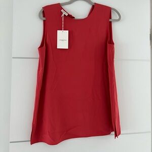 NWT Lafayette I48 Red/coral Sleeveless Top